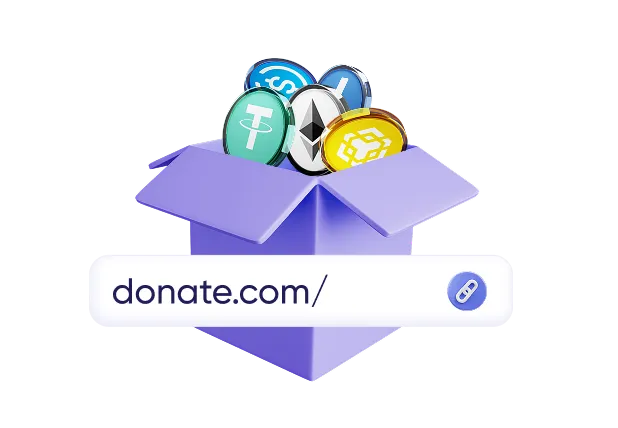 Cryptocurrency donation acceptance